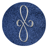 DAROUND 601 SL SH BL Silver Scroll Shimmer Blue Background